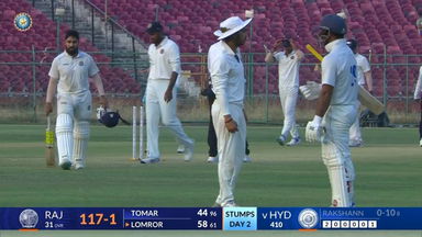 Ranji Trophy 2024/25, Rajasthan vs Hyderabad, Day 2: Match Highlights