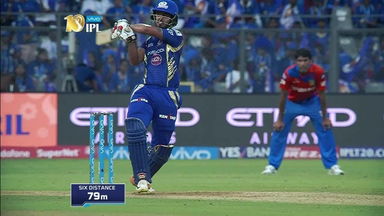 M16: MI vs GL  – Nitish Rana Six