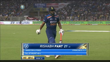 IND vs ENG 2021, 1ST T20I : Rishabh Pant Wicket