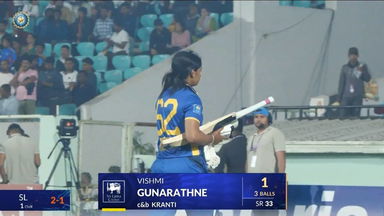 IND-W vs SL-W 2025, 2nd T20I: Vishmi Gunarathne Wicket