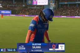 Wicket: Match 7, Royal Challengers Bengaluru vs Mumbai Indians, WPL 2025: Sajeevan Sajana Wicket