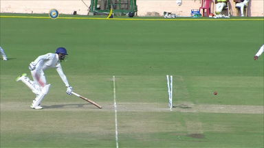 Bang On Target: Karan Sharma's direct hit sends Manish Pandey packing