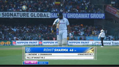 IND vs SL 2022, 2nd Test, Day 2: Rohit Sharma Wicket