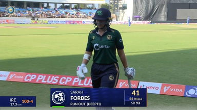 IND-W vs IRE-W 2025, 3rd ODI: Sarah Forbes Wicket