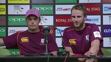 CLT20 2014 Q1: NK vs SE  –   Press Conference – Kane Williamson and Daniel Flynn