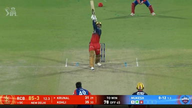 IPL 2025 M46: DC vs RCB - Krunal Pandya Six