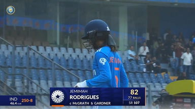 IND-W vs AUS-W 2023-24, 1st ODI: Jemimah Rodrigues Wicket