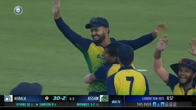 SMAT 2023 QF 2, Kerala vs Assam: Fall of Wickets