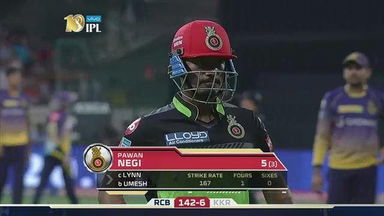 M46: RCB vs KKR – Pawan Negi Wicket