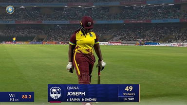 IND-W vs WI-W 2024, 1st T20I: Qiana Joseph Wicket