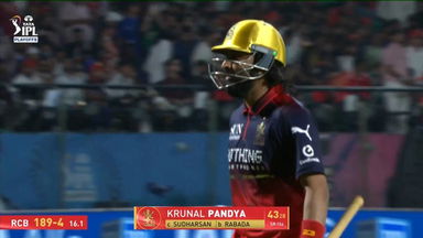 IPL 2026 Q1: RCB vs GT - Krunal Pandya Wicket
