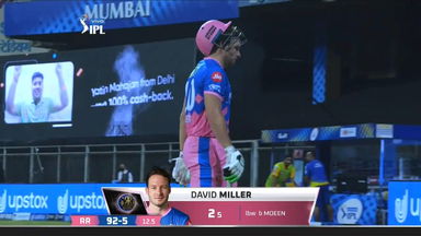 M12: CSK vs RR   – David Miller Wicket