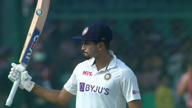Century & fifty: Shreyas sparkles on debut