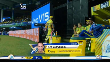 Q1: MI vs CSK – Faf du Plessis Wicket