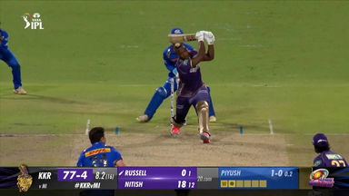 M60: KKR vs MI – Andre Russell Six