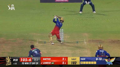 M15: RCB vs LSG – Mahipal Lomror Six