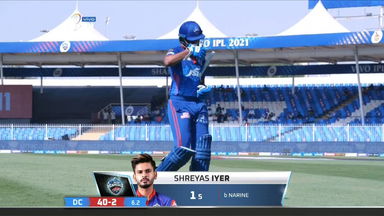 M41: KKR vs DC – Shreyas Iyer Wicket