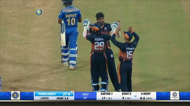 Syed Mushtaq Ali Trophy 2020-21, Pondicherry vs Andhra: Fall of wickets