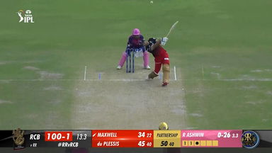 M60: RR vs RCB –  Glenn Maxwell  Six