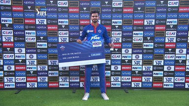 M36: DC vs RR  – Man of the Match – Shreyas Iyer