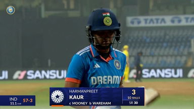 IND-W vs AUS-W 2023-24, 3rd ODI: Harmanpreet Kaur Wicket