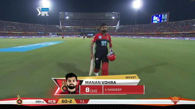 M39: SRH vs RCB – Manan Vohra Wicket