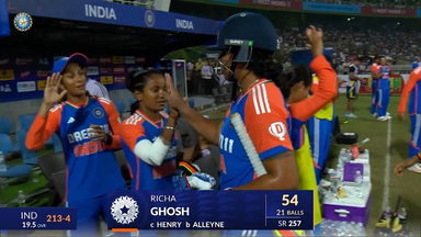 IND-W vs WI-W 2024, 3rd T20I: Richa Ghosh Wicket