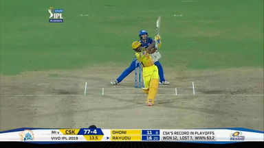 Q1: MI vs CSK – Ambati Rayudu Six