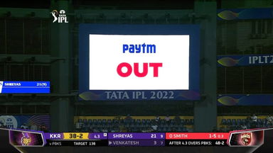 M08: KKR vs PBKS – Venkatesh Iyer Wicket