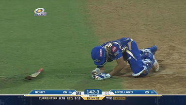 Watch OUT! Pollard just fired a bullet on partner Rohit Sharma