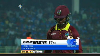 IND vs WI 2018, 2nd ODI: Shimron Hetmyer Wicket
