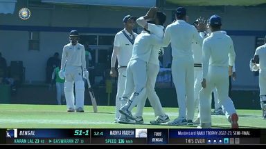 Ranji Trophy  2022/23, SF 1 Madhya Pradesh vs Bengal: Fall of Wickets
