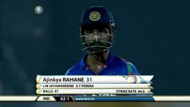 3RD ODI: IND vs SL – Ajinkya Rahane Wicket