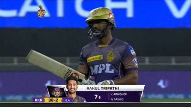 M49: KKR vs SRH – Rahul Tripathi Wicket