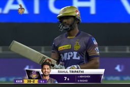 M49: KKR vs SRH – Rahul Tripathi Wicket
