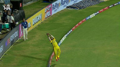 5 runs saved with terrific effort! Ayush Mhatre continues to impress