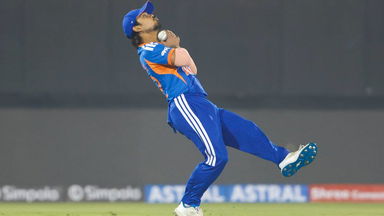 High in the air....swirling: Ishan Kishan takes an excellent catch