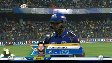 M01: MI vs CSK – Rohit Sharma Wicket