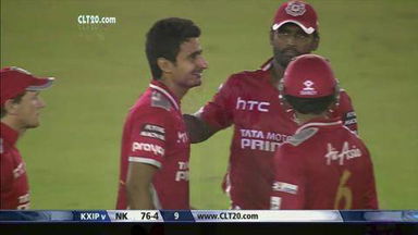 M13: KXIP vs NK –  Daniel Flynn Wicket