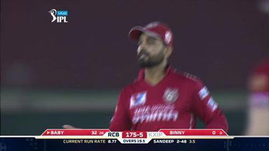 M39: KXIP vs RCB – Sachin Baby Wicket