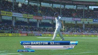 IND vs ENG 2016 - 2nd Test, day 3 : Jonny Bairstow Wicket