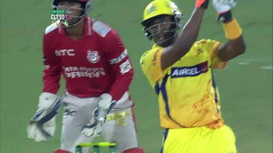 M22: KXIP vs CSK –  Dwayne Bravo Wicket