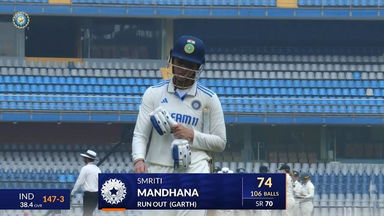 IND-W vs AUS-W 2023-24, 1st Test: Smriti Mandhana Wicket