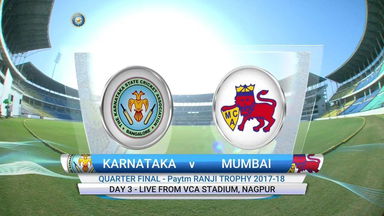 Ranji Trophy QF - KAR vs MUM: Day 3 Highlights