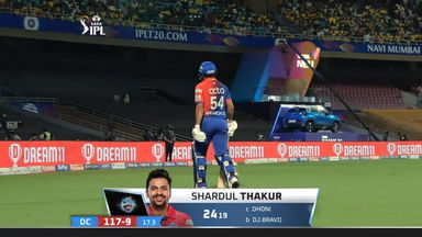 M55: CSK vs DC – Shardul Thakur Wicket