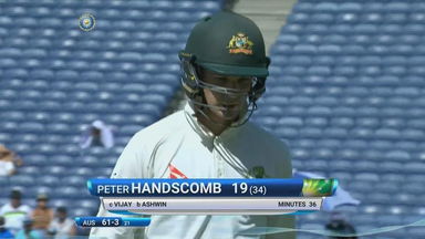 IND vs AUS 2017 - 1st Test Day 2 : Peter Handscomb Wicket
