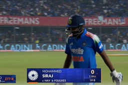 IND vs NZ 2026, 3rd ODI: Mohammed Siraj Wicket
