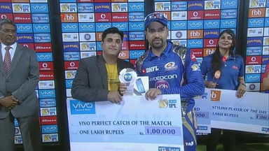 M45: DD vs MI – VIVO perfect catch of the match – Rohit Sharma