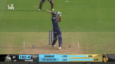 M13: GT vs KKR –  Vijay Shankar Six