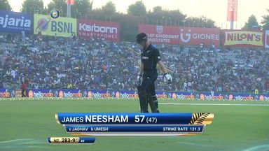 IND vs NZ 2016, 3rd ODI: Jimmy Neesham Wicket